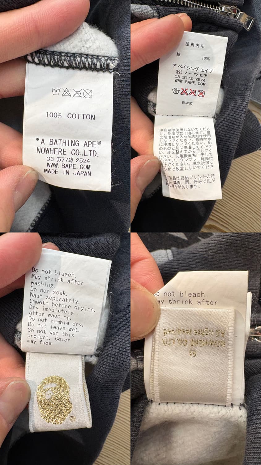 베이프 네이티브 패턴 풀집업 후드 상품이미지10