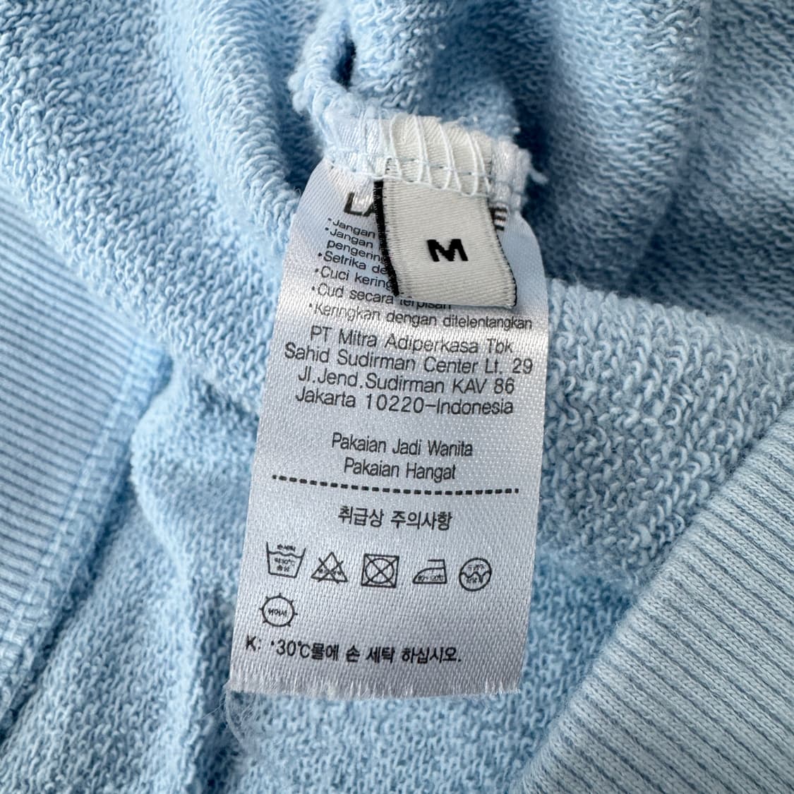 라코스테 하늘색 맨투맨 상품이미지6