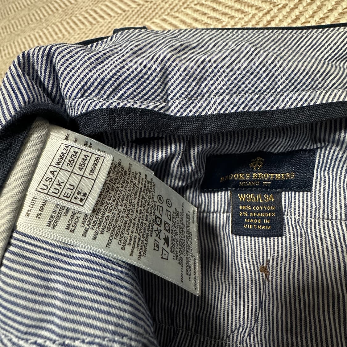 BROOKS BROTHERS chino pants navy 상품이미지4