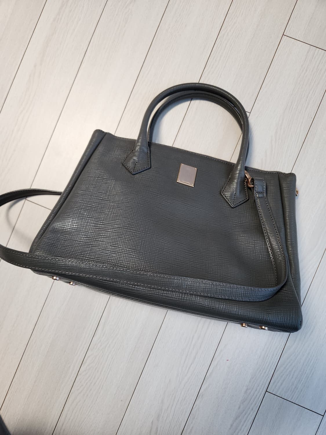 쿠론 스테파니 그레이 토트백 크로스백 상품이미지1