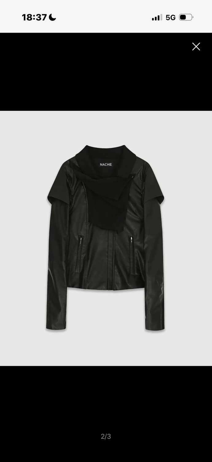 나체 2-way slim faux leather rider jaket 2 상품이미지2