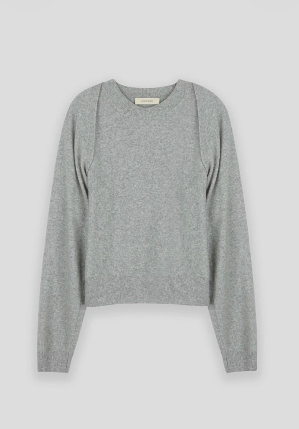 노프라미스 캐시미어 니트 세트 (브라운) 상품이미지2