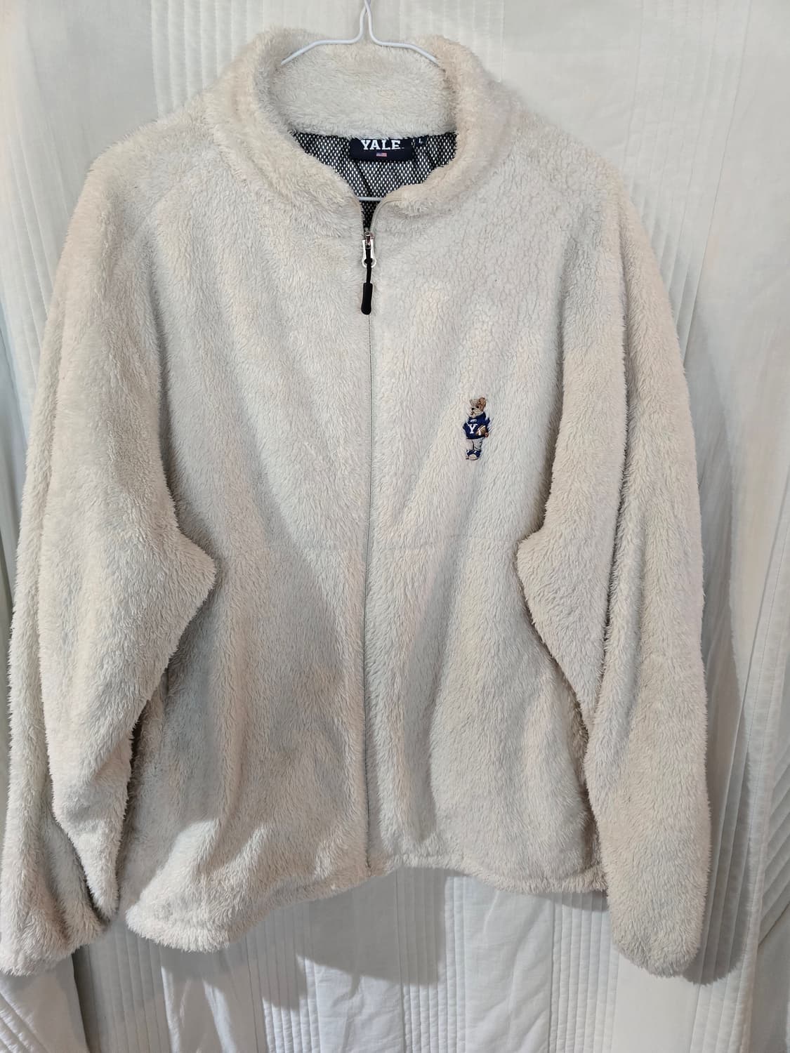 YALE 예일 뽀글이 플리스 자켓 아이보리 상품이미지2