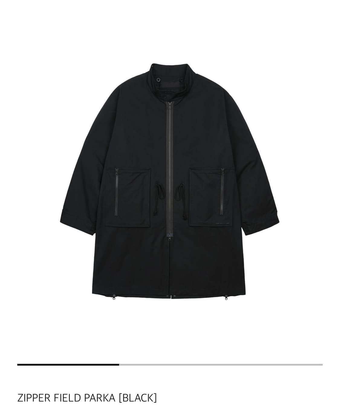 산산기어 지퍼 필드 파카 블랙 상품이미지1