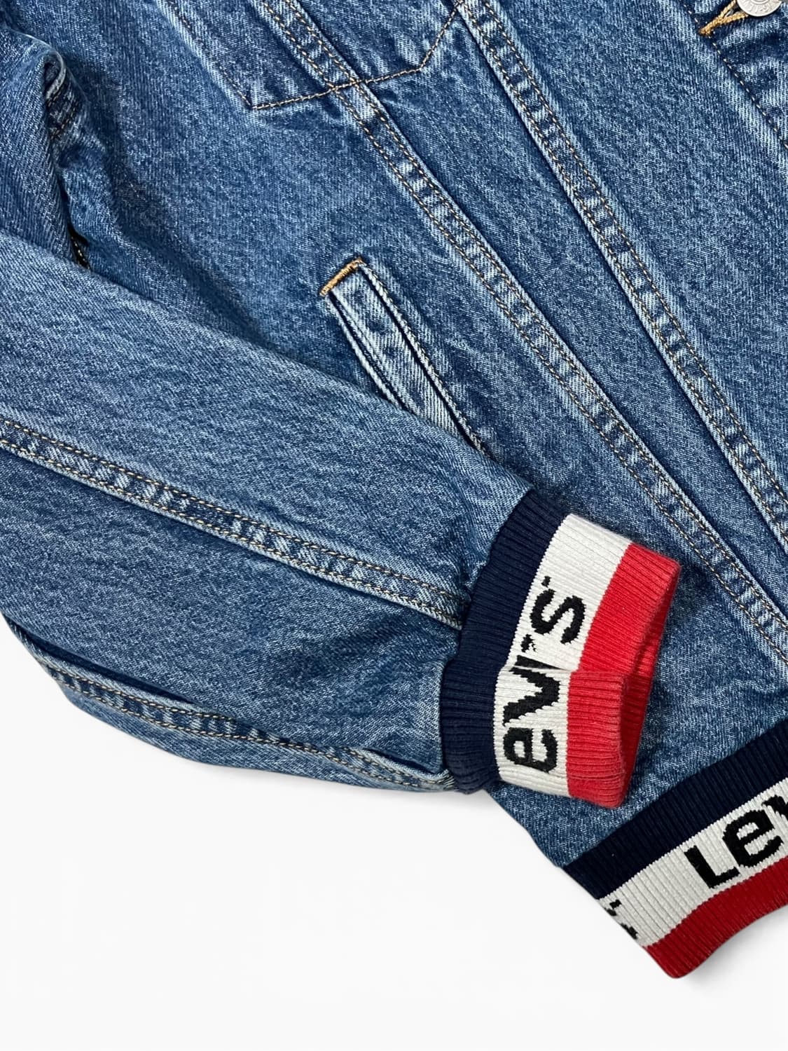 프리비엄 리바이스 로고 포인트 데님자켓 S 상품이미지3