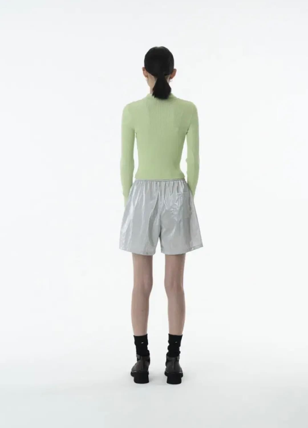 아모멘토 SILVER FOIL SHORTS 상품이미지2