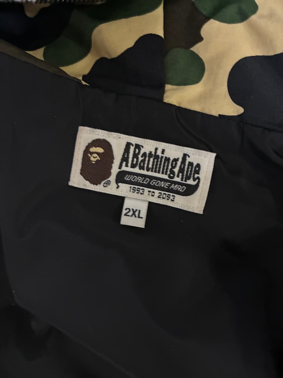 베이프 1st 카모 샤크 후드 집업 2XL (나일론) 상품이미지2