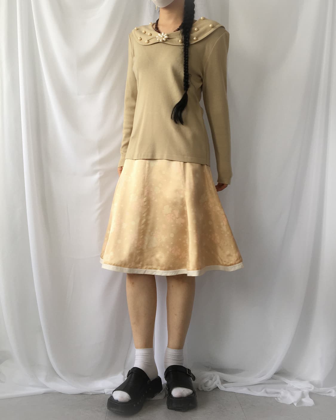 Beads collar point sleeve 상품이미지5