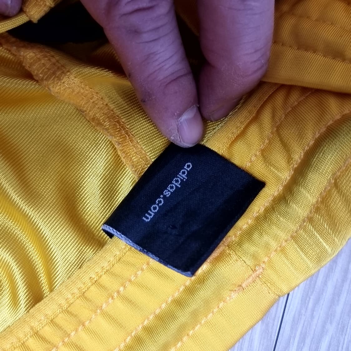 아디다스 이소룡 노란색 삼선 트레이닝 바지(실측) 상품이미지6