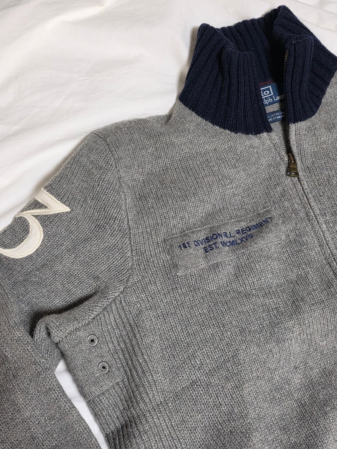 폴로 빅포니 램스울 투웨이 니트집업 상품이미지5