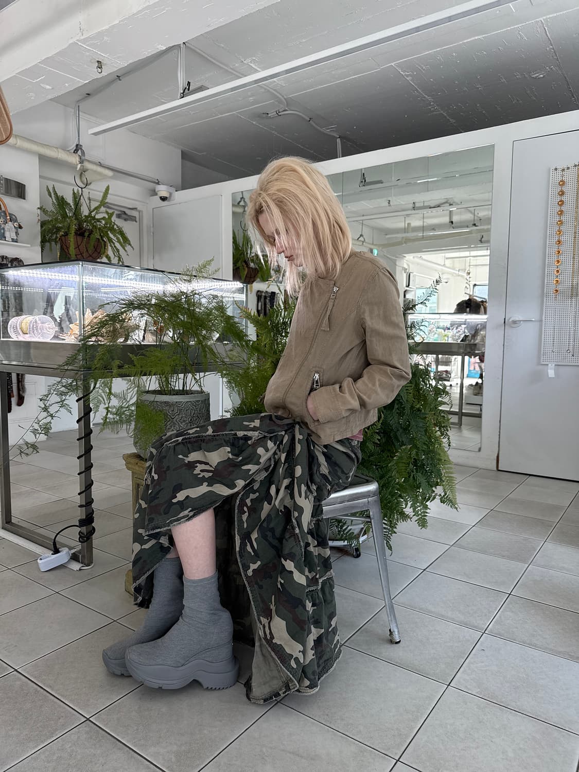 camoflage flare skirt 상품이미지3