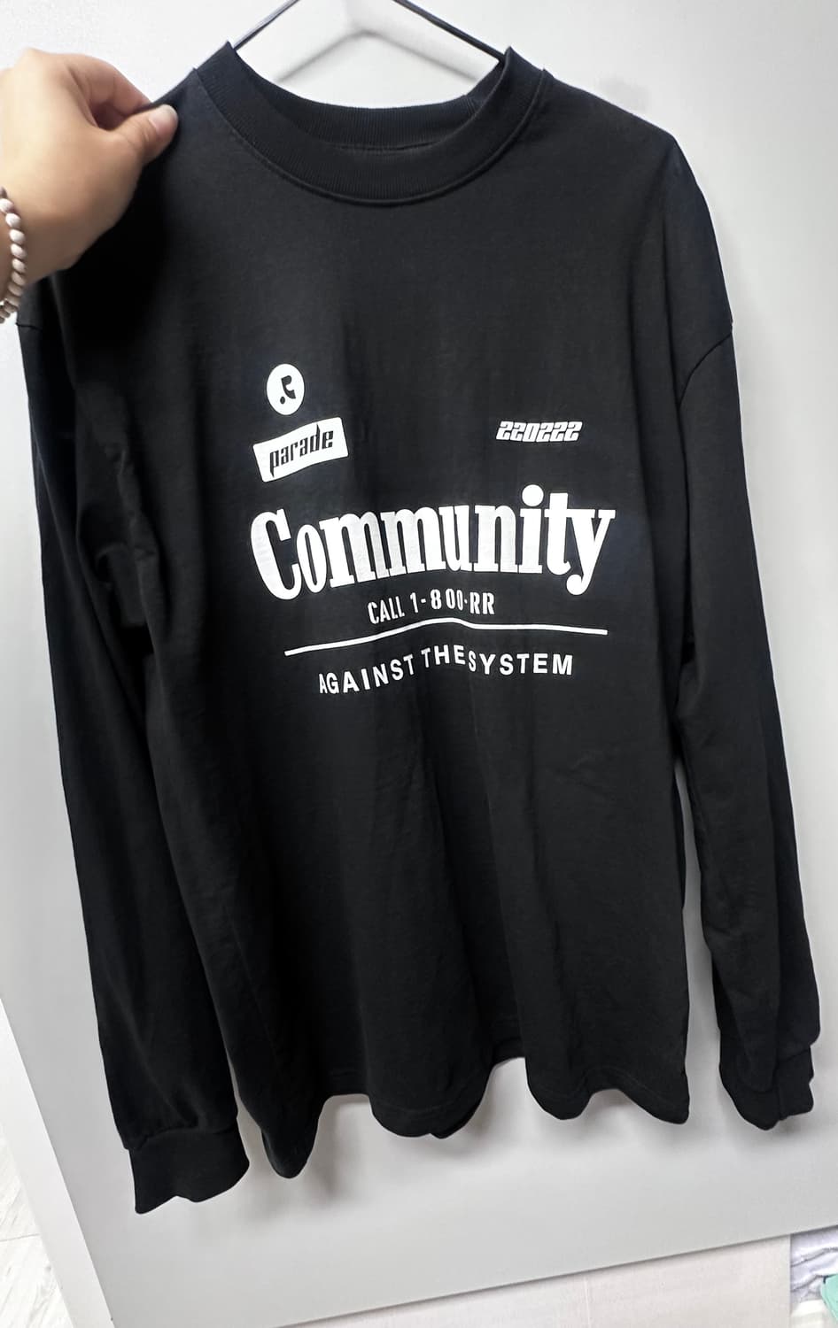 레스트앤레크레이션 블랙 롱슬리브티 상품이미지1