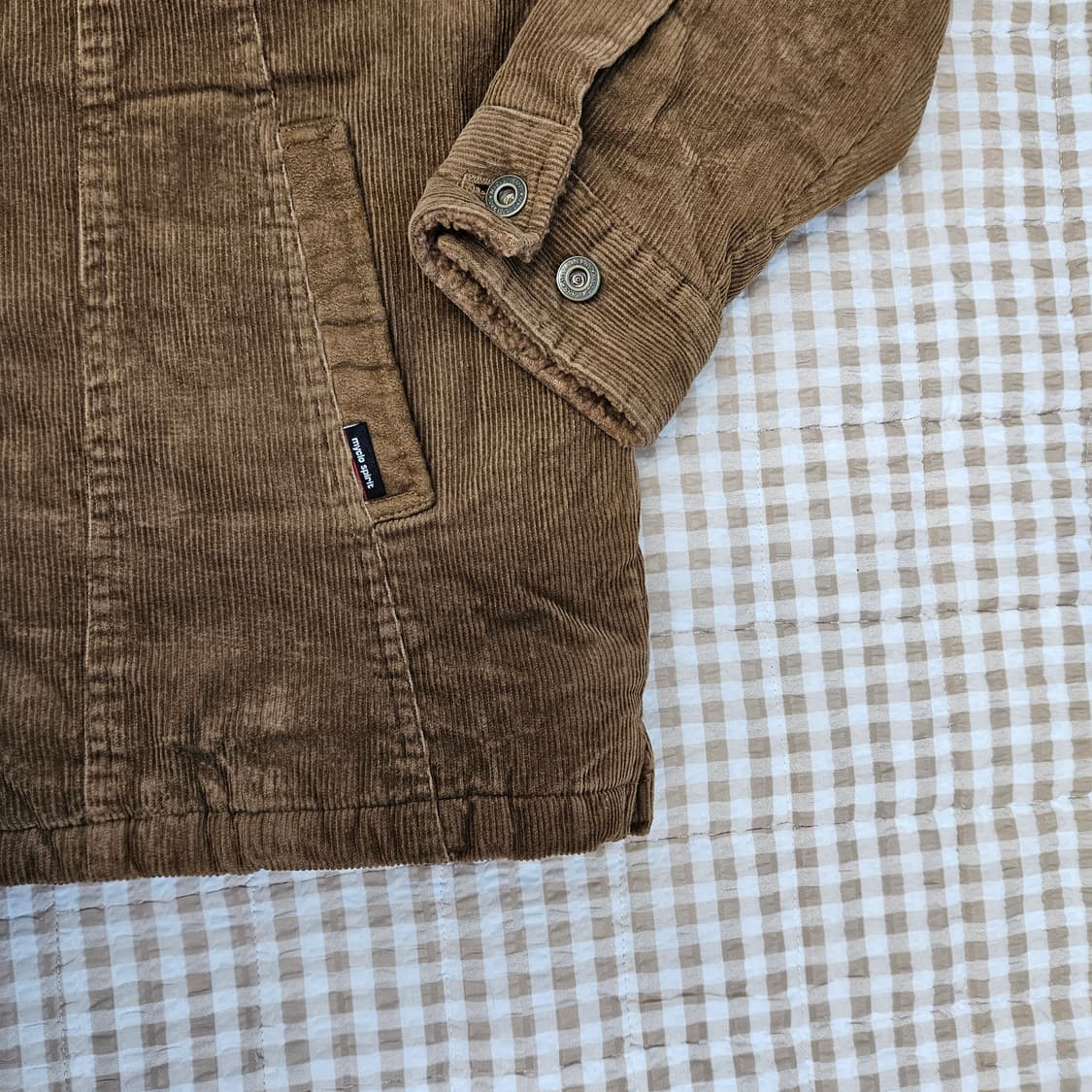 심플한 골덴 쉐르파 면점퍼 남자100 상품이미지4