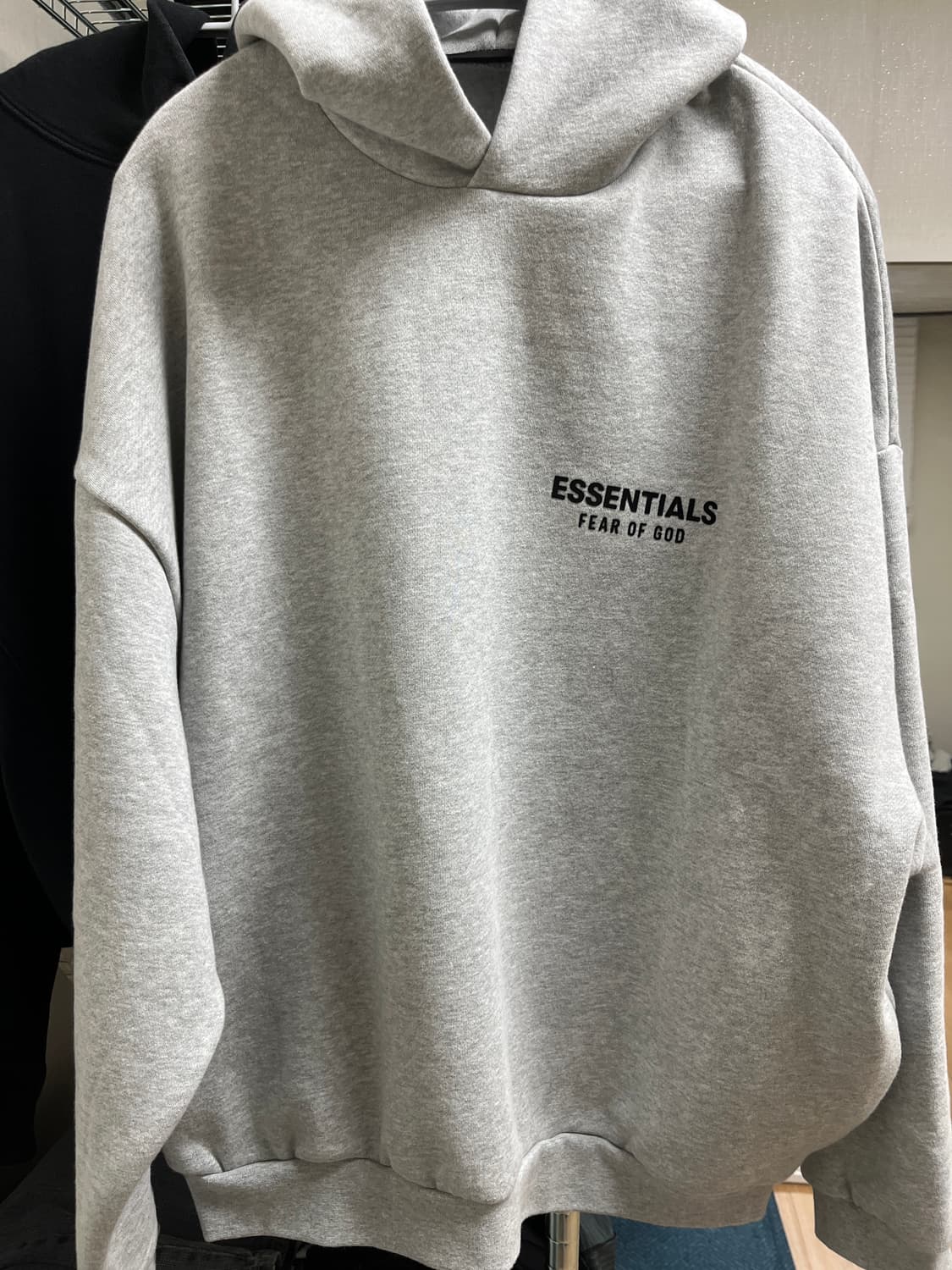에센셜 플리스 후드 라이트 헤더 그레이 - 24FW 상품이미지3