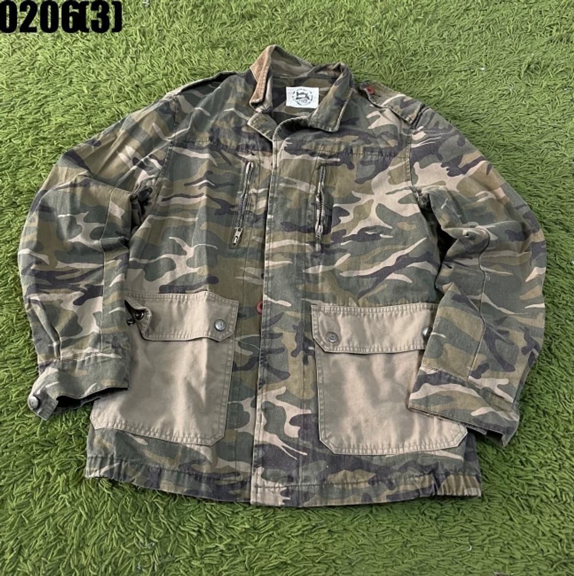 빈티지 밀리터리 카모 자켓 상품이미지1