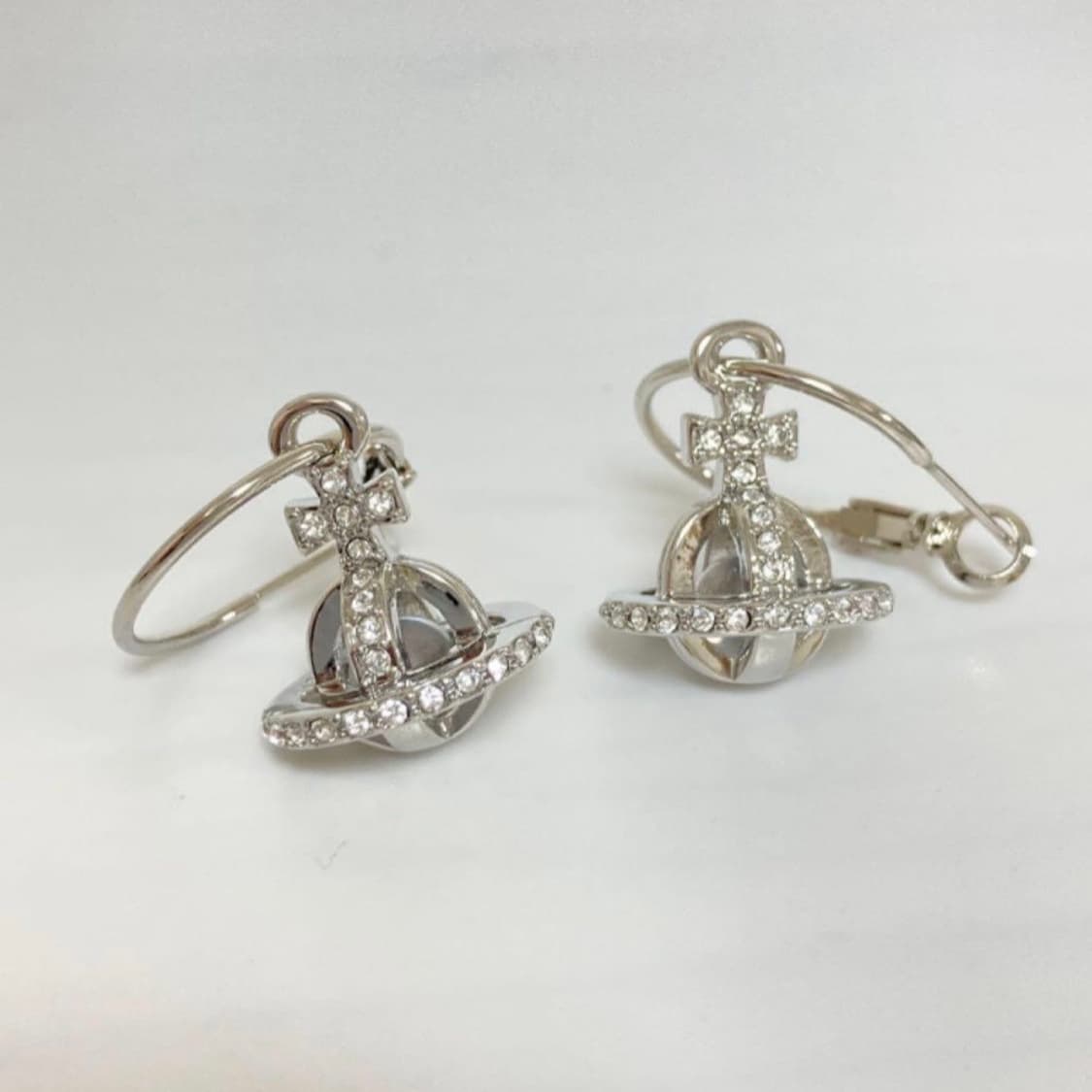 비비안웨스트우드 크리스탈 3D orb 목걸이, 링귀걸이 세트(새상품) 상품이미지6