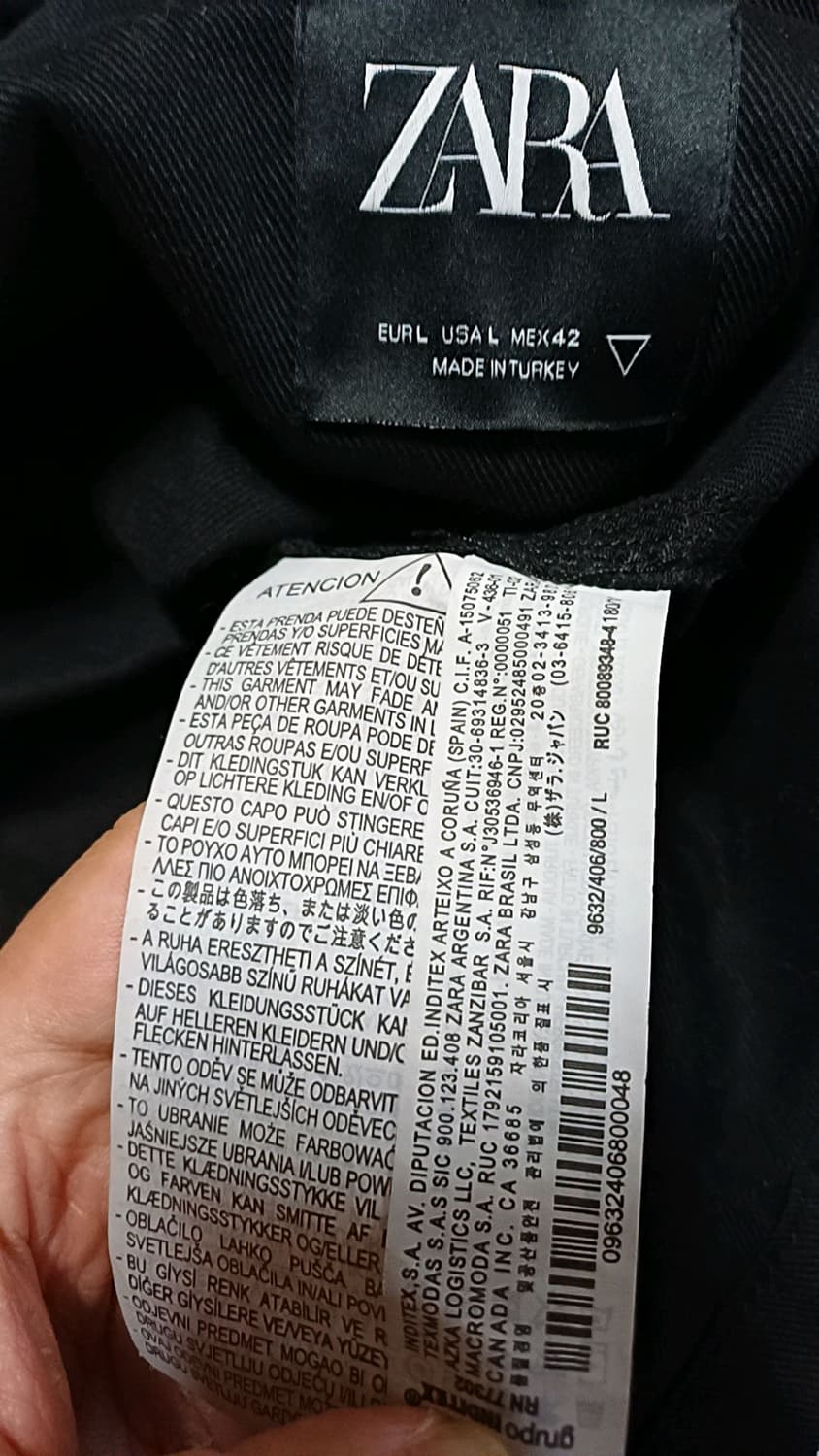 자라 블랙면자켓 100 가슴57 기장71 상품이미지4