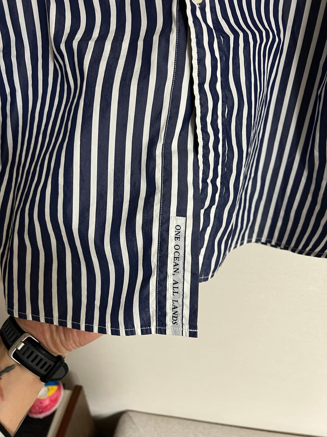 나나미카 빅 버튼다운 스트라이프 윈드셔츠 L 상품이미지4