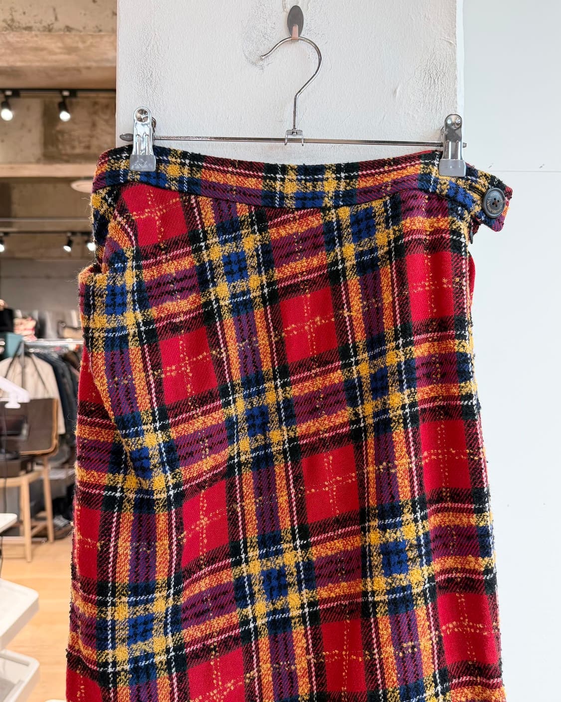 비비안 웨스트우드 레드 타탄체크 미디스커트  상품이미지3