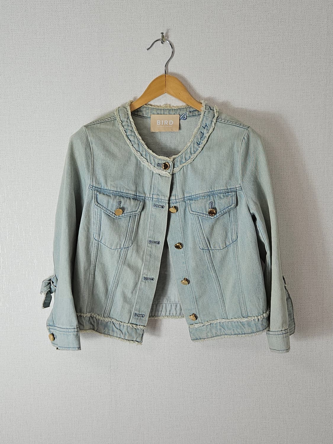 한섬 버드 BIRD 골드버튼 데님자켓 자수 82 상품이미지1