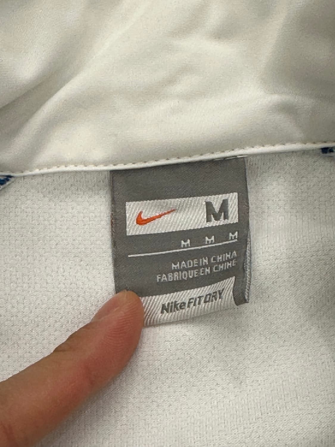 M)Nike 빈티지 화이트 블루 올드스쿨 윈드브레이커 상품이미지4