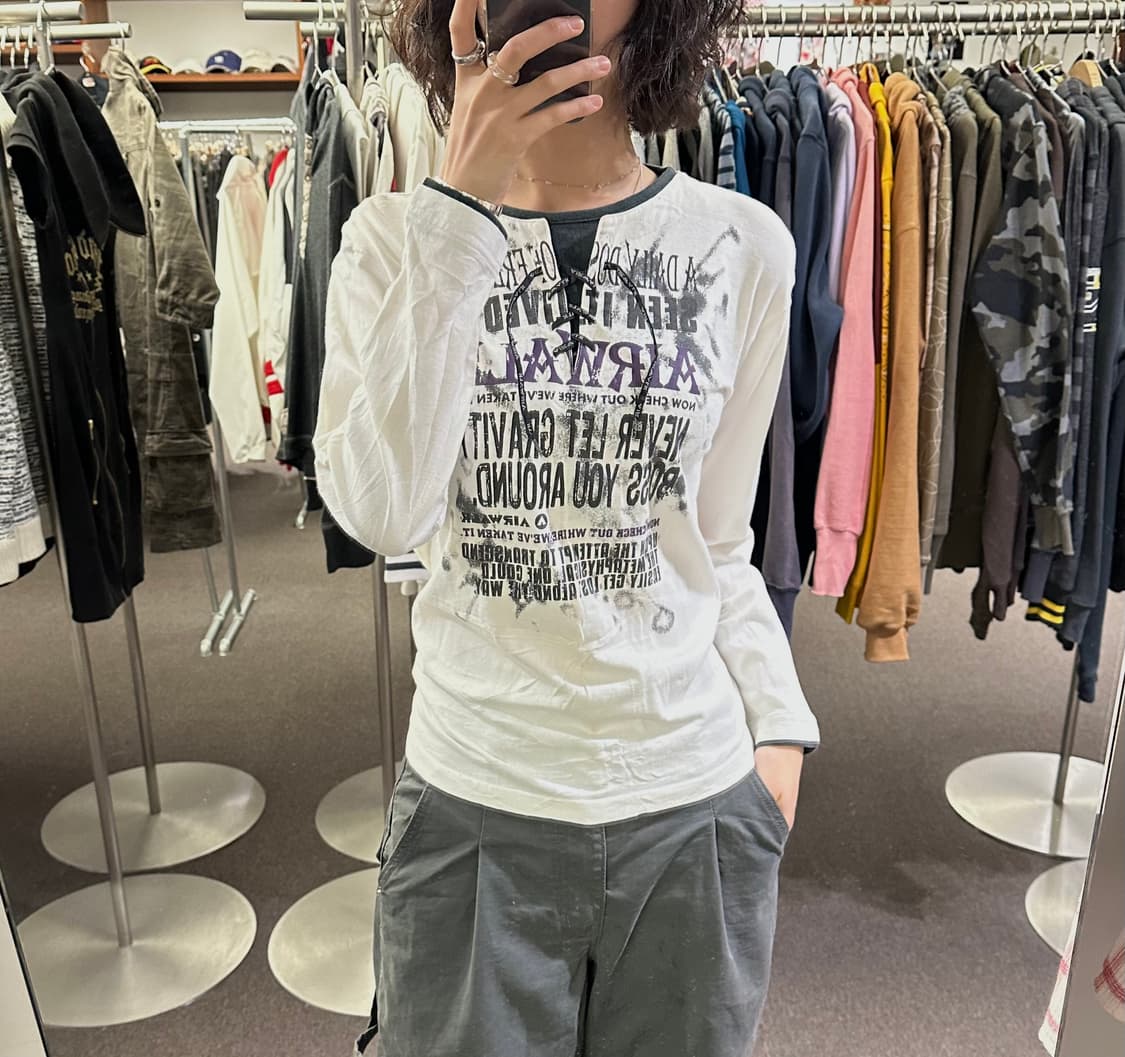 160)Airwalk vintage 여성 y2k 펑크 롱슬리브(이염) 상품이미지1