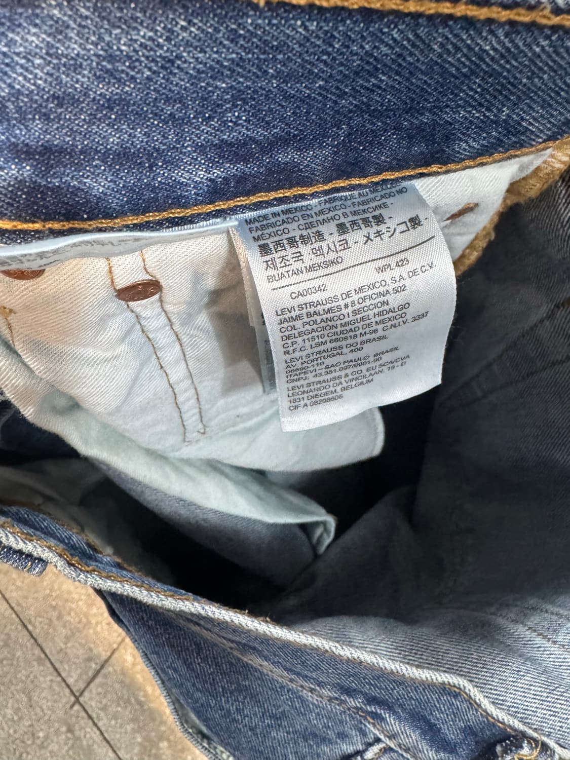 리바이스 빈티지 501 워싱 데님 팬츠 36/32 상품이미지7