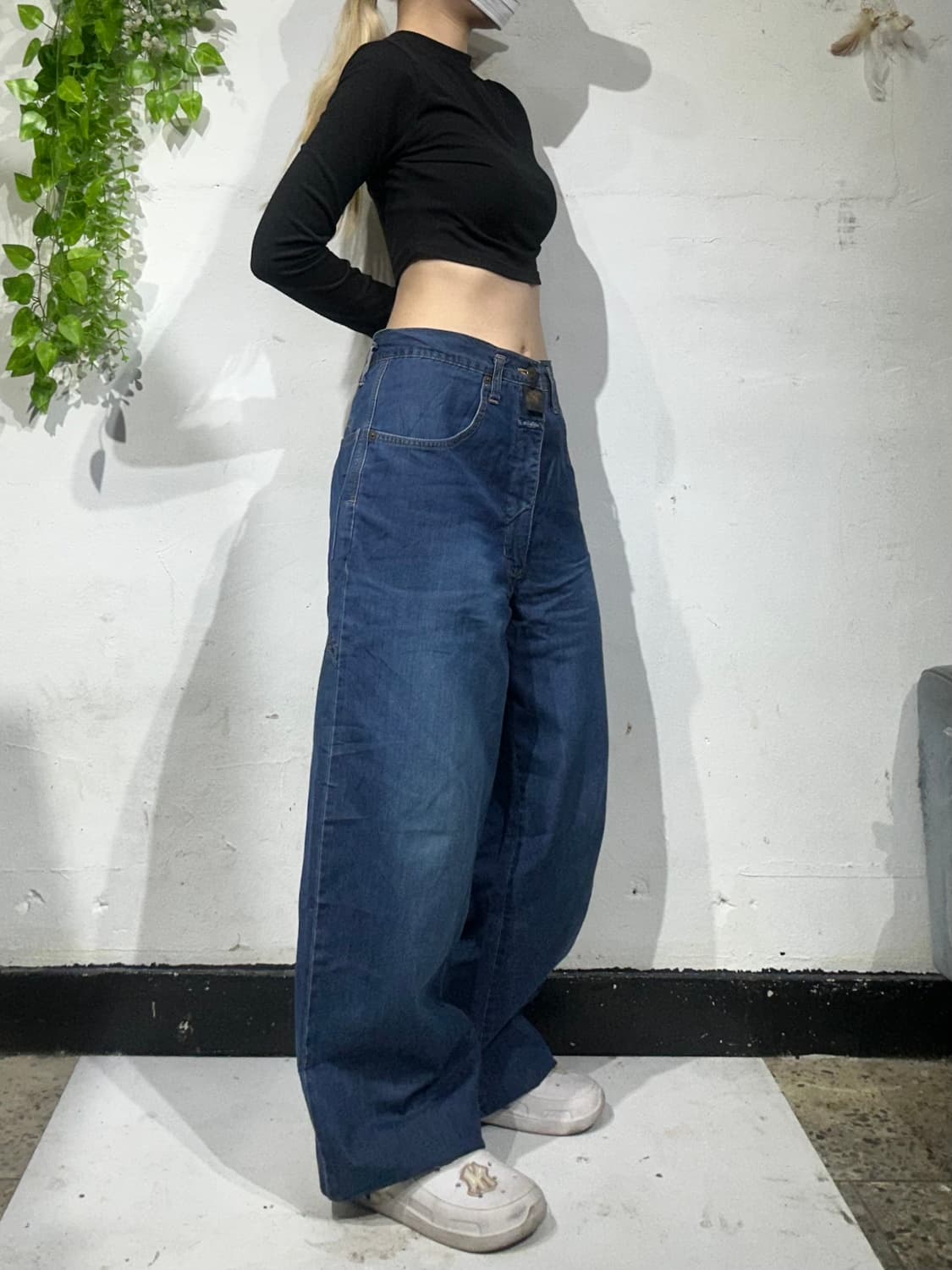 90-00s 마리떼 프랑소와 저버 중청 와이드 데님 팬츠 청바지  상품이미지1