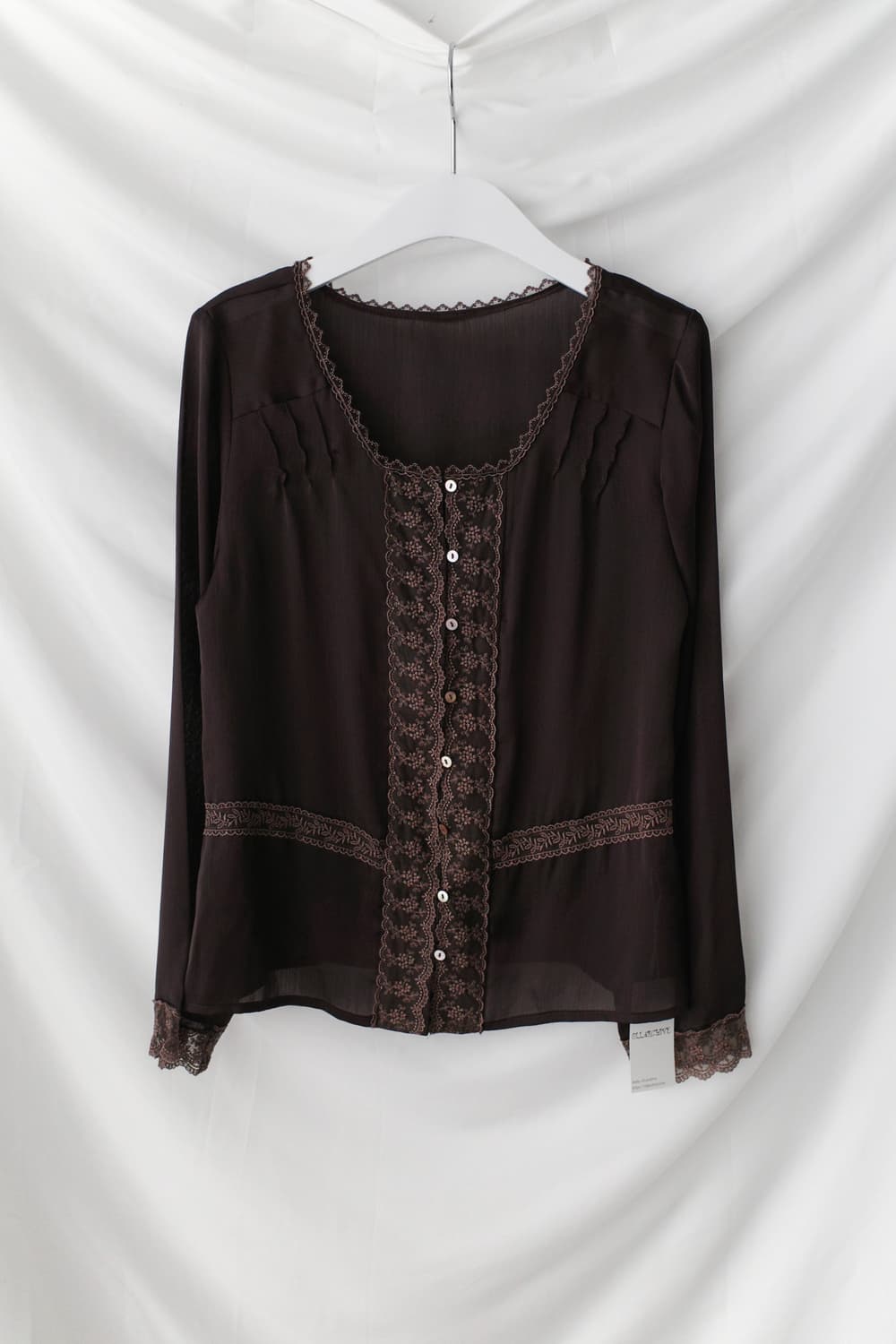 see-through lace blouse 상품이미지1