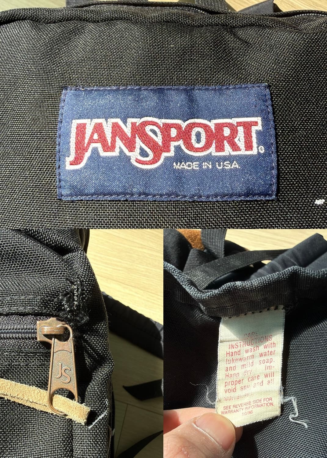 잔스포츠 90s 빈티지 스웨이드 바텀 백팩 상품이미지8