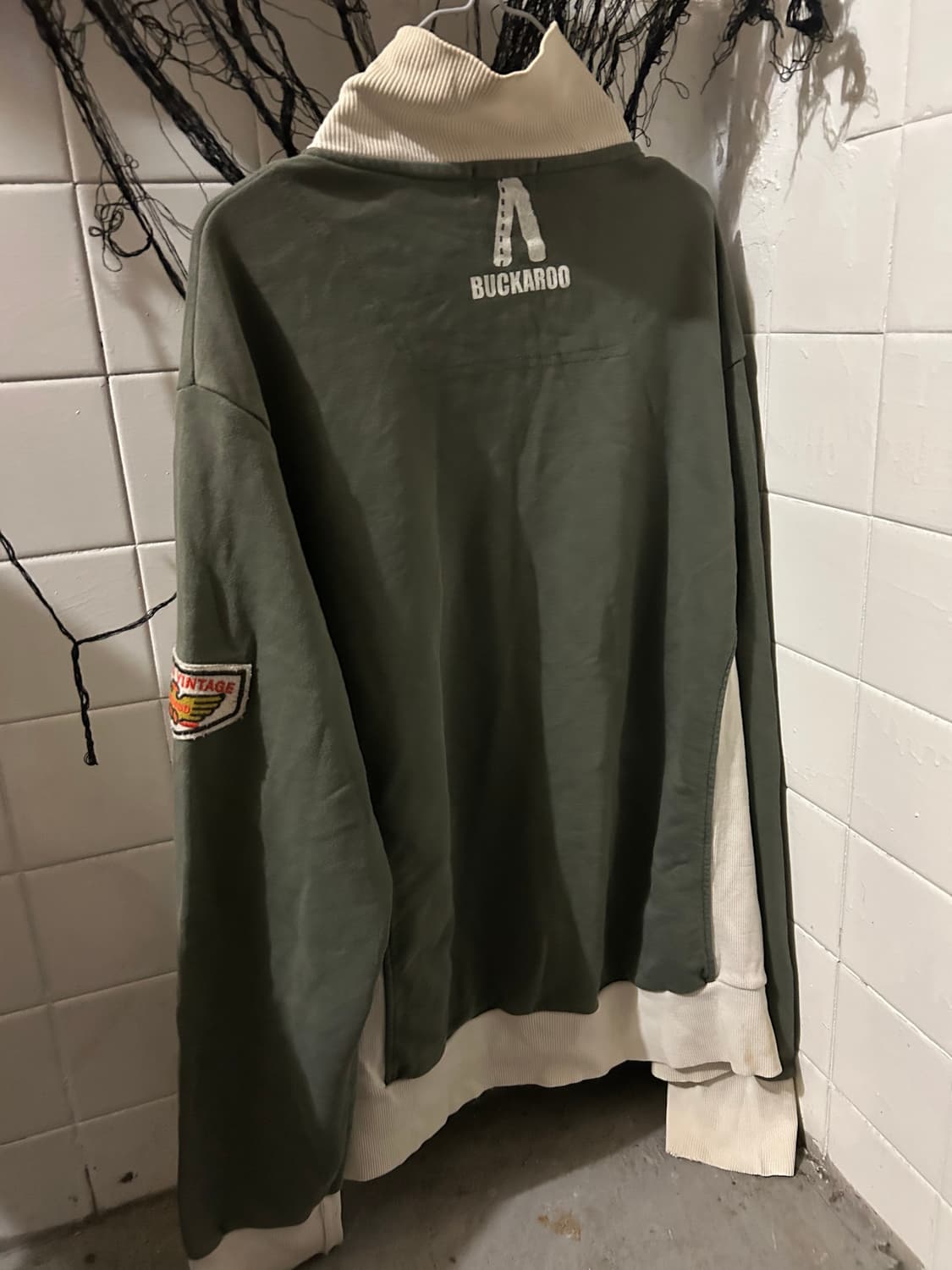 *rare* Jpn 00s 버커루 그런지 디테일 스웻 집업 상품이미지3