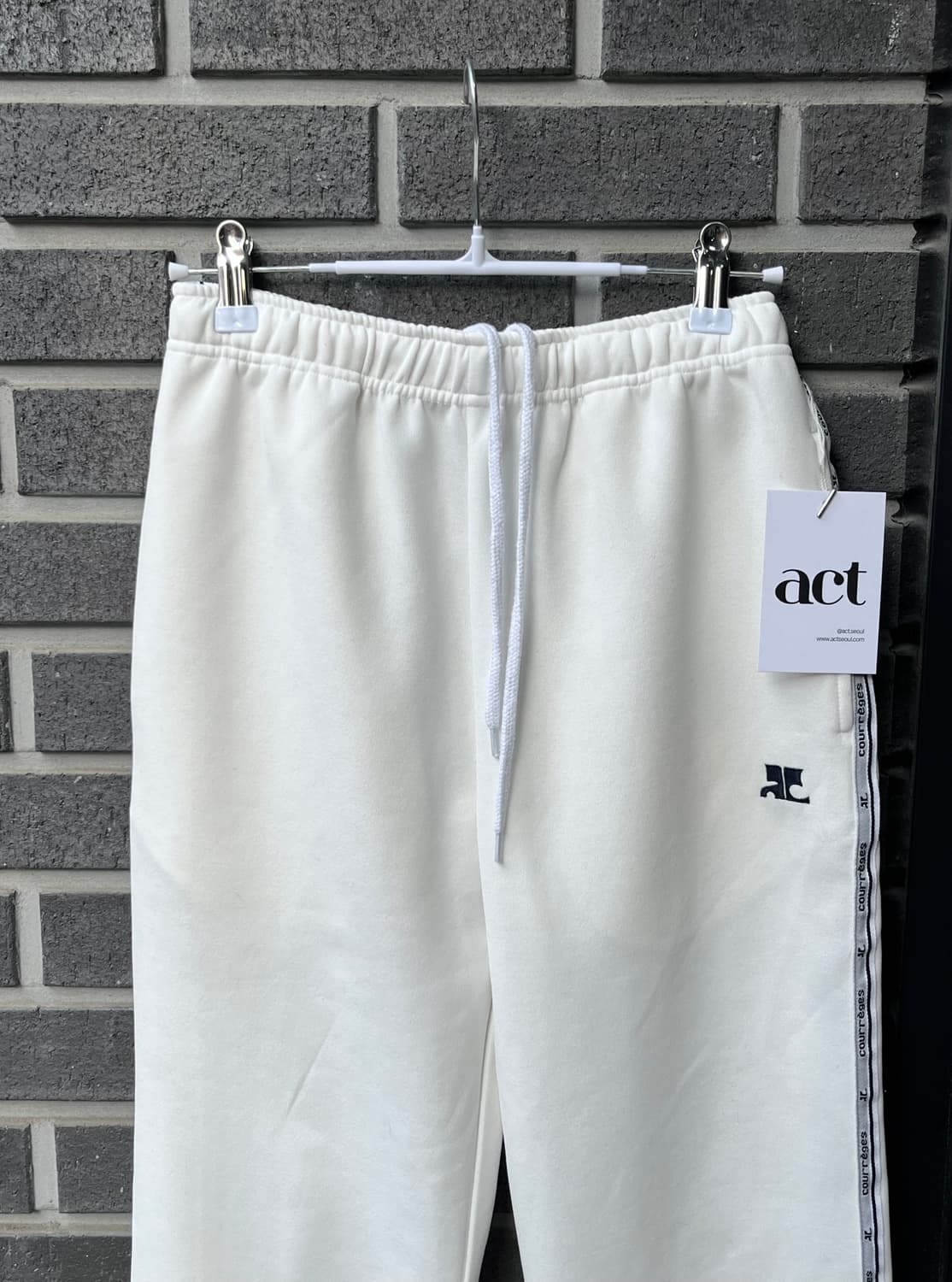 COURREGES 꾸레쥬 로고 팬츠 아이보리 S 상품이미지6