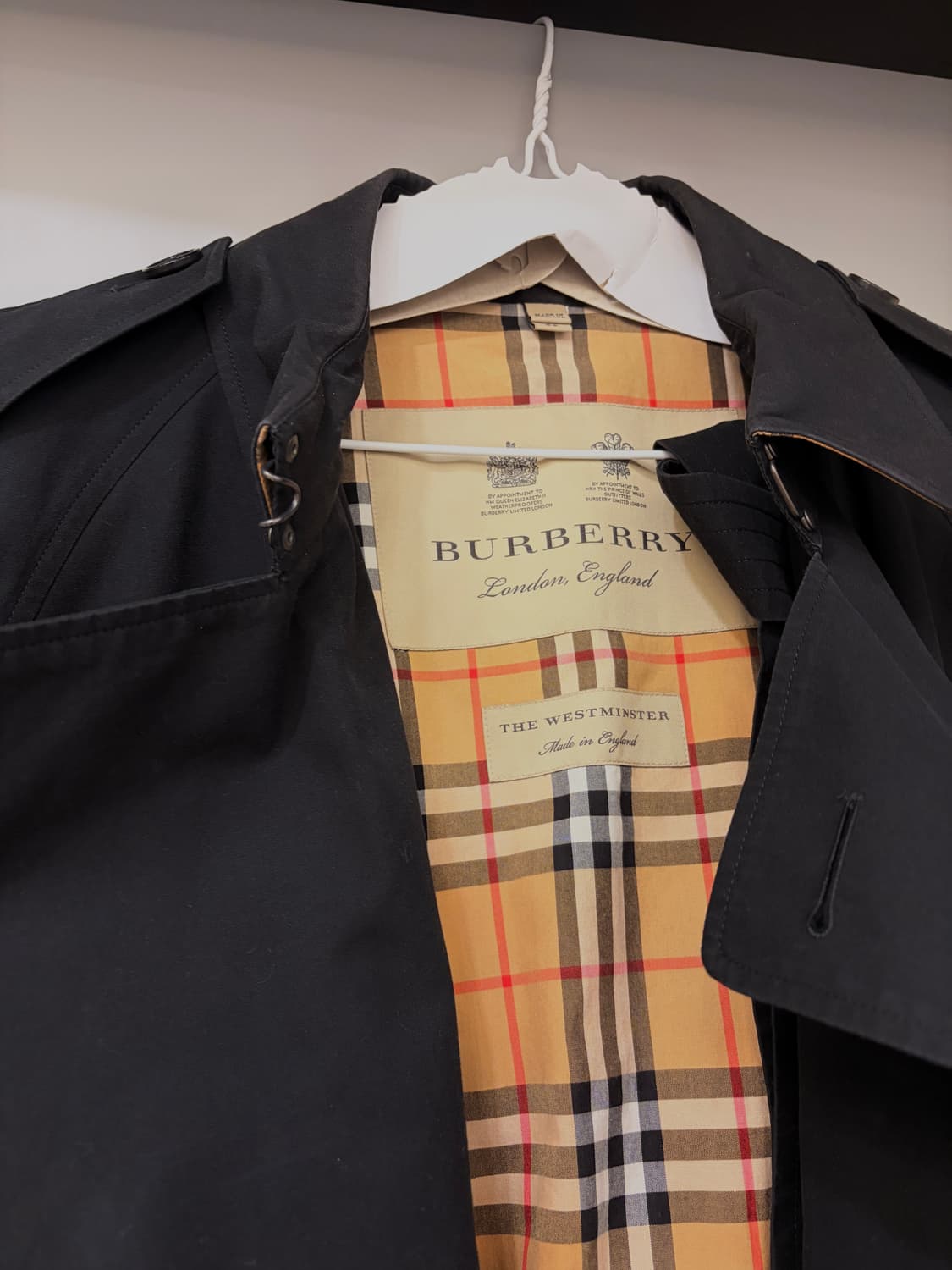 버버리 블랙 트렌치 코트 56size 상품이미지4
