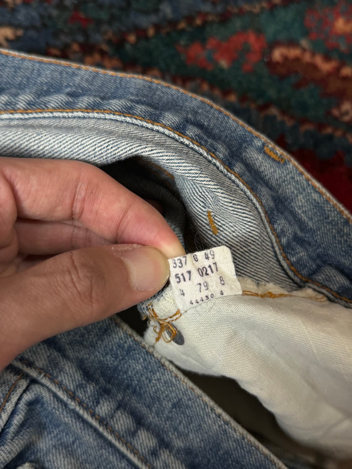 80’s USA 빈티지 리바이스 517 오렌지탭 부츠컷 체인스티치 상품이미지9
