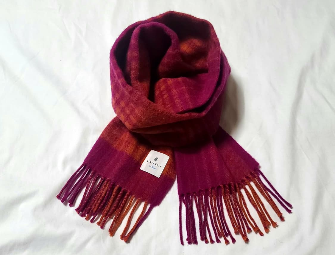 LANVIN 랑방 캐시미어 타탄체크 머플러 상품이미지1
