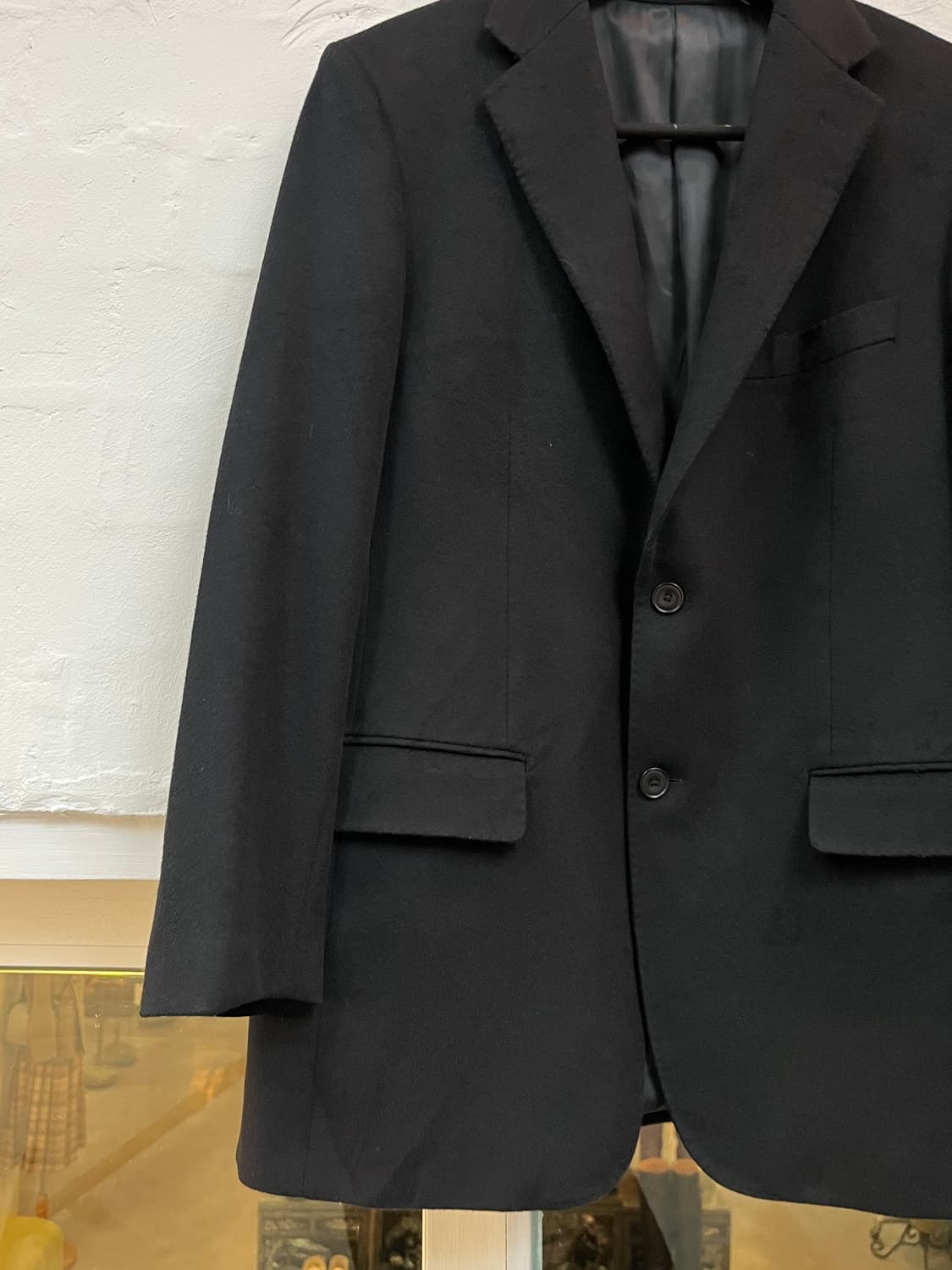 Savile Row of London 울 캐시미어 블레이저 블랙 M 상품이미지3