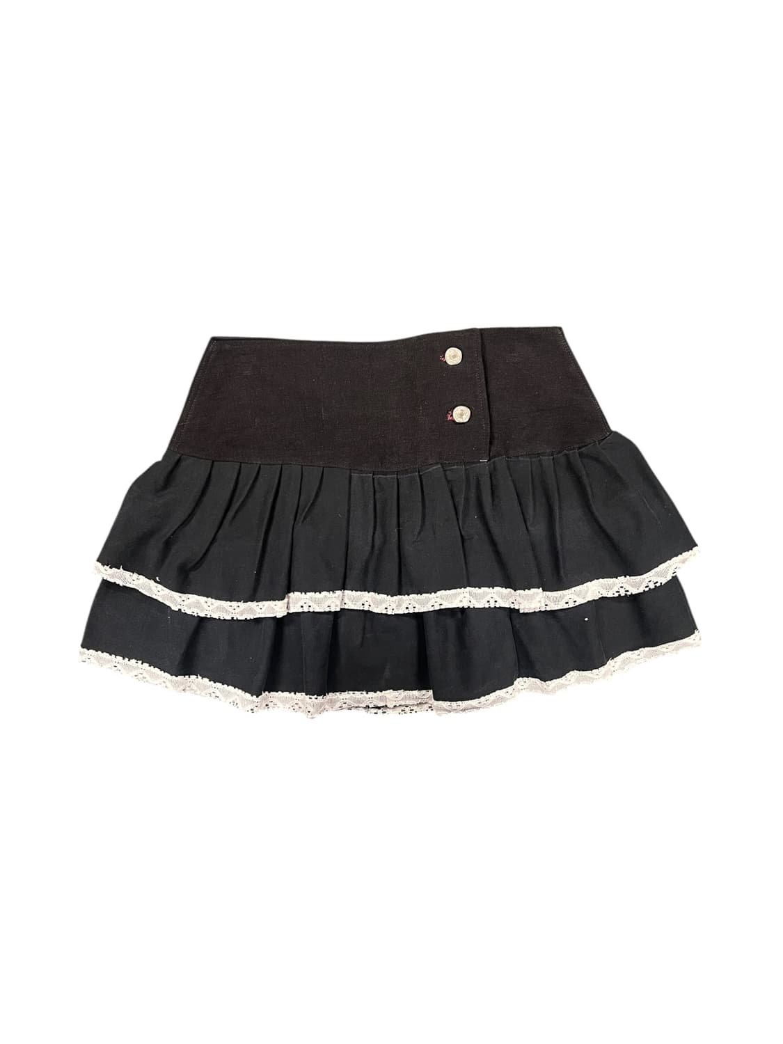 JPN 리워크 블랙 캉캉 레이스 미니 스커트 상품이미지1
