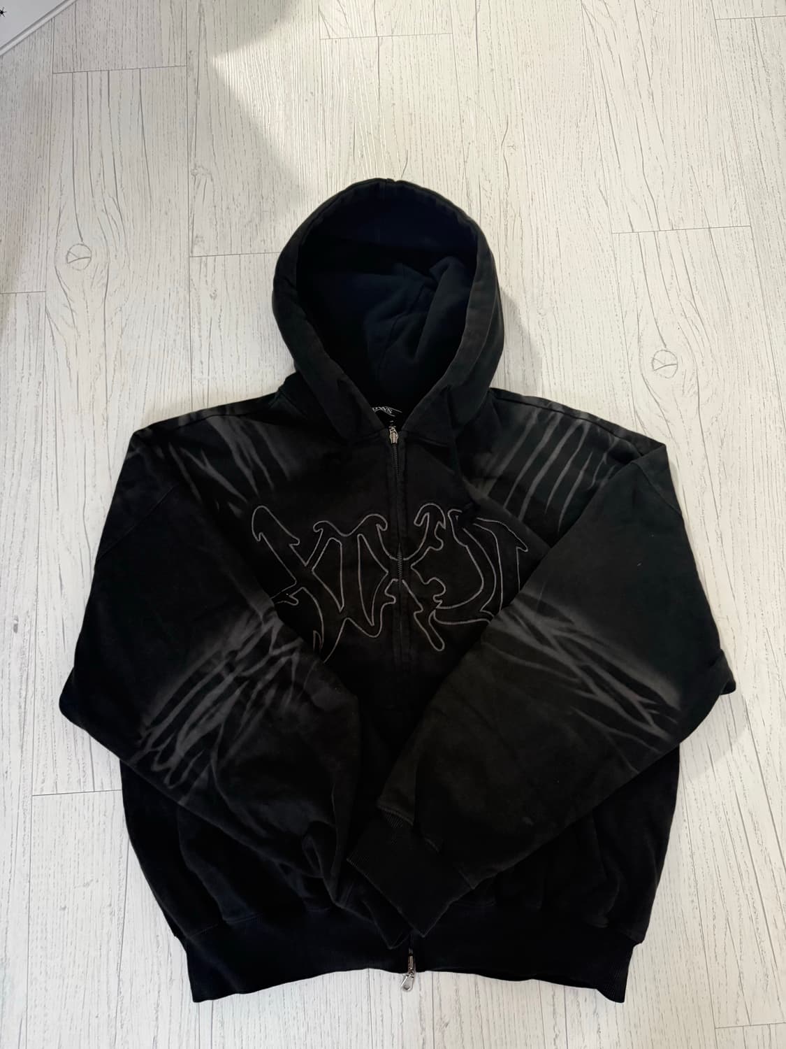 IDWS Trace Hoodie Zip Up Black  상품이미지4