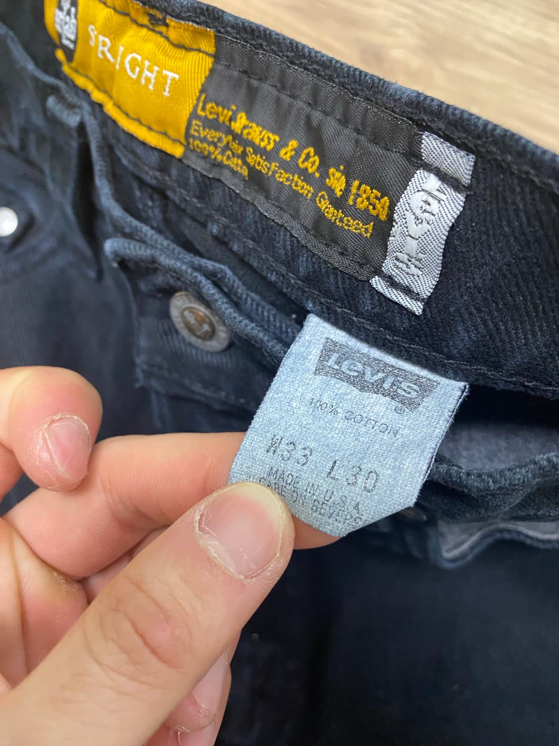 90s usa 리바이스 실버탭 스트레이트 블랙 33 상품이미지5