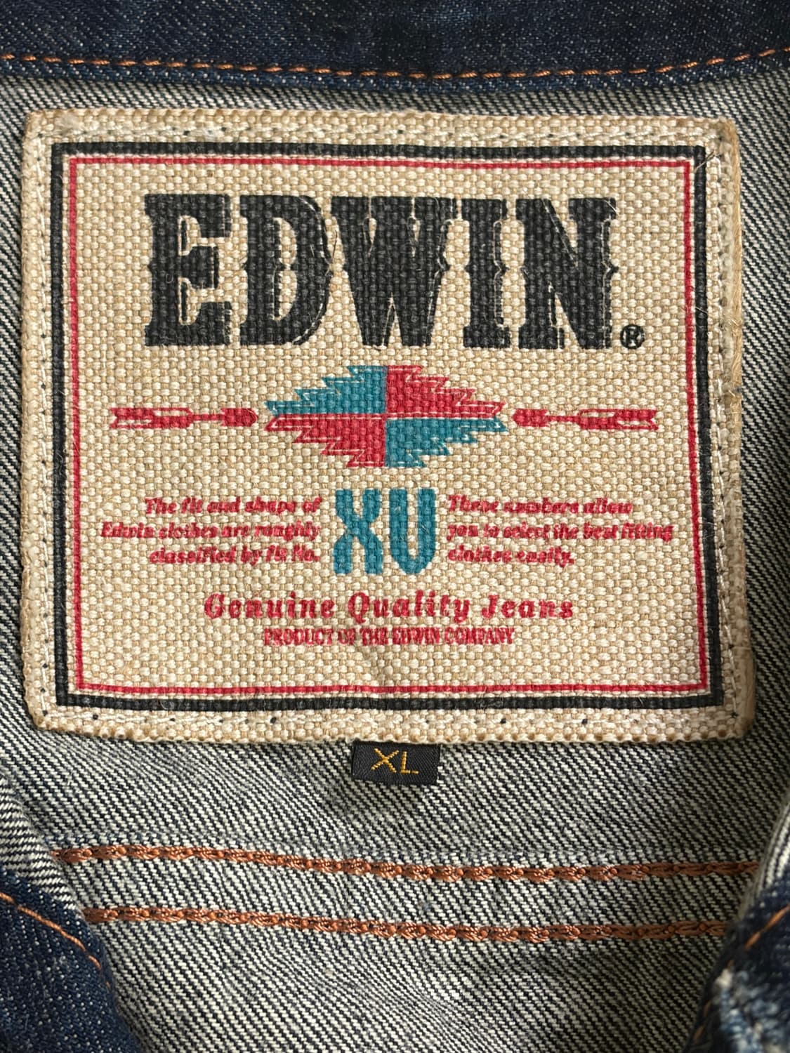 00s 에드윈 엑스클루시브 빈티지 웨스턴 데님 자켓 상품이미지8