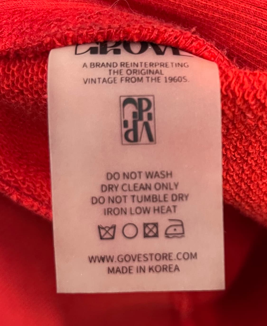 그로브 GRVR 로고 맨투맨 레드 상품이미지4