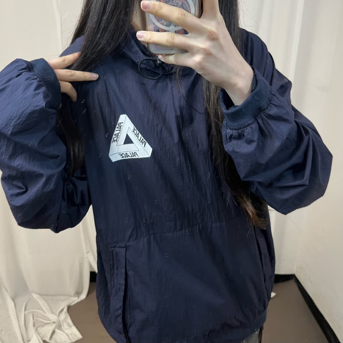 Palace navy overshell hoodie 상품이미지3