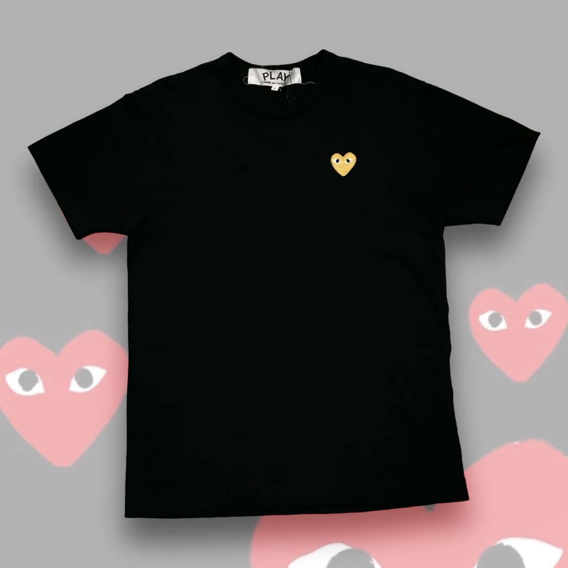 꼼데가르송 금장로고 블랙 반팔티 상품이미지2