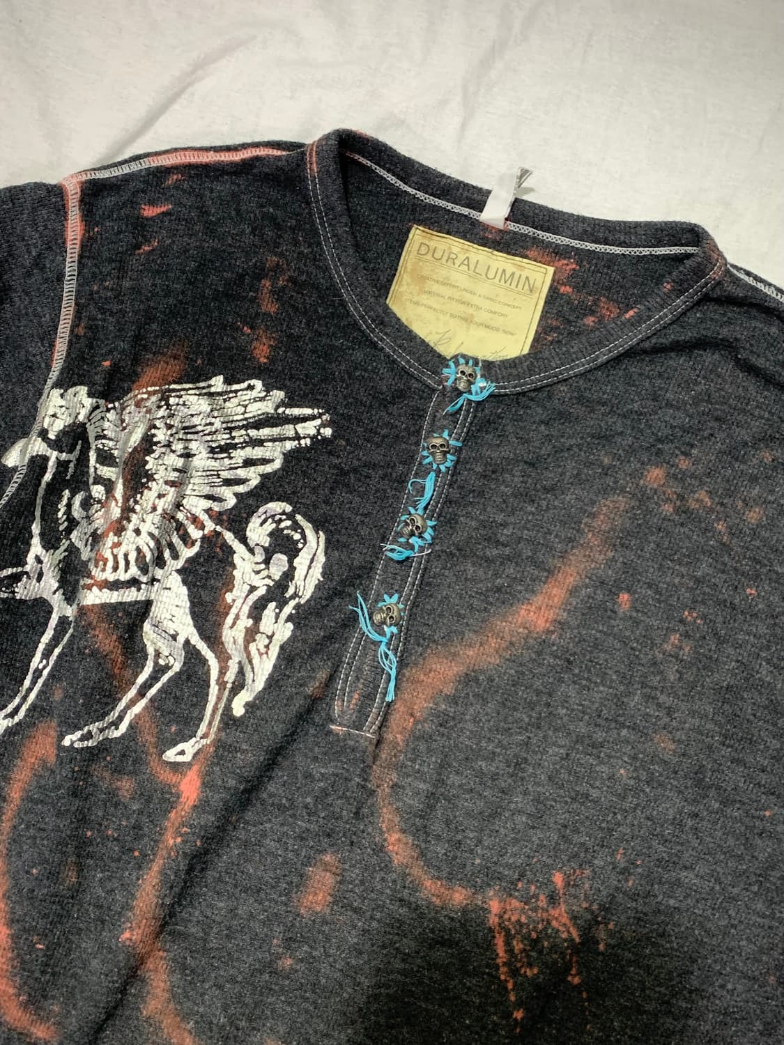 Skull detail tie-dye top  상품이미지4