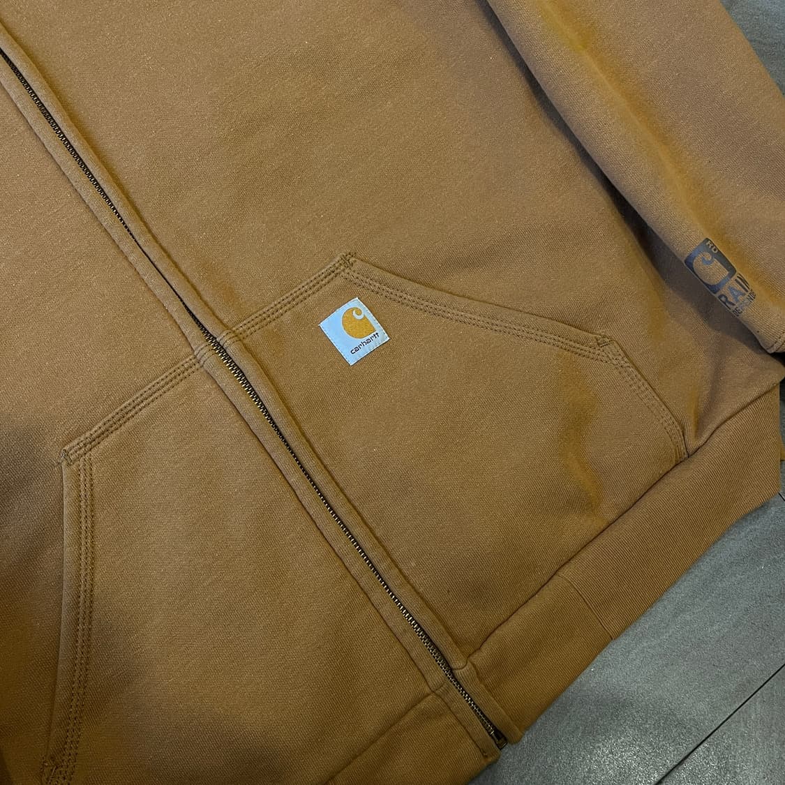 칼하트 정품 써멀 된장색 후드 집업 자켓 상품이미지4