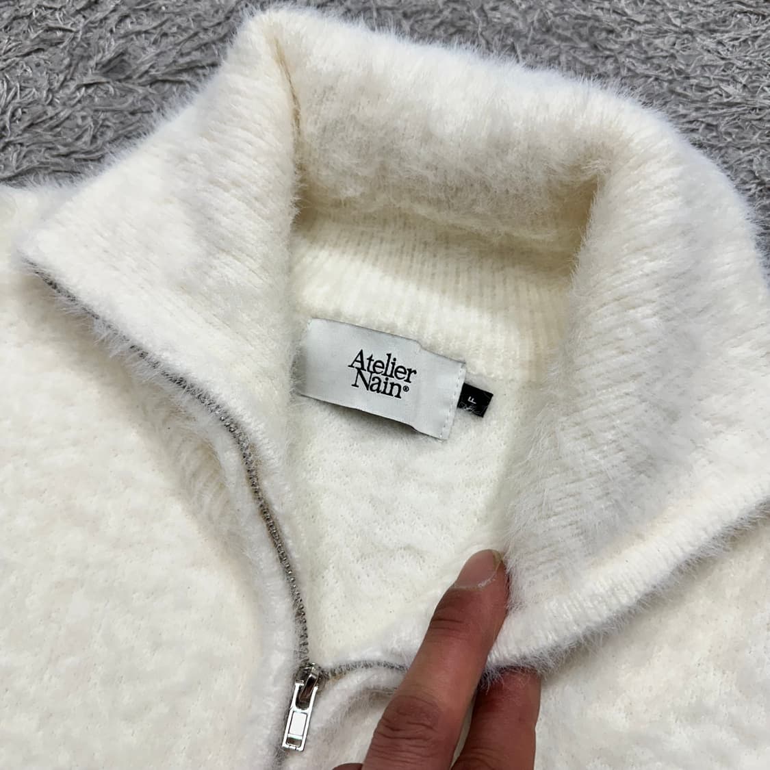 [우먼95-100] nain 니트집업 상품이미지3