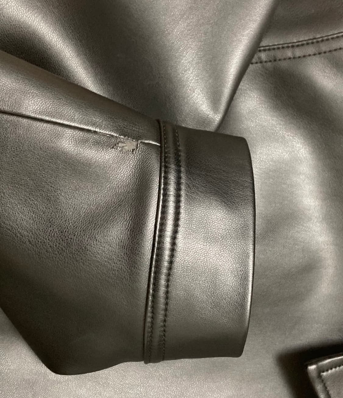 아모멘토 비건레더 크롭  블루종 상품이미지7