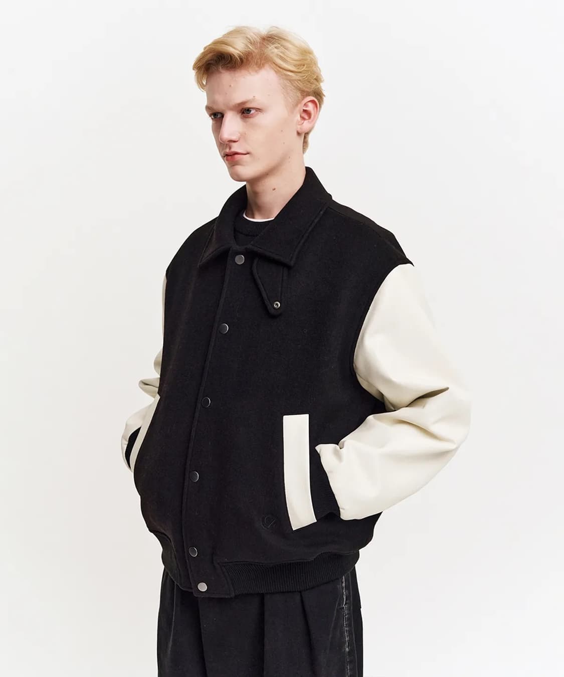 MMGL VARSITY JACKET (BLACK) 상품이미지5