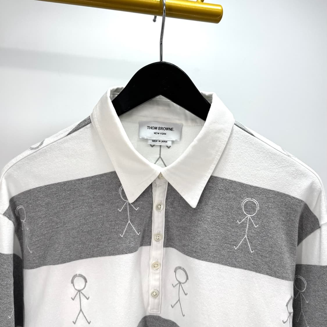 [4사이즈] 톰브라운 사선 PK 긴팔 카라티 티셔츠 (MJP073E) 상품이미지7