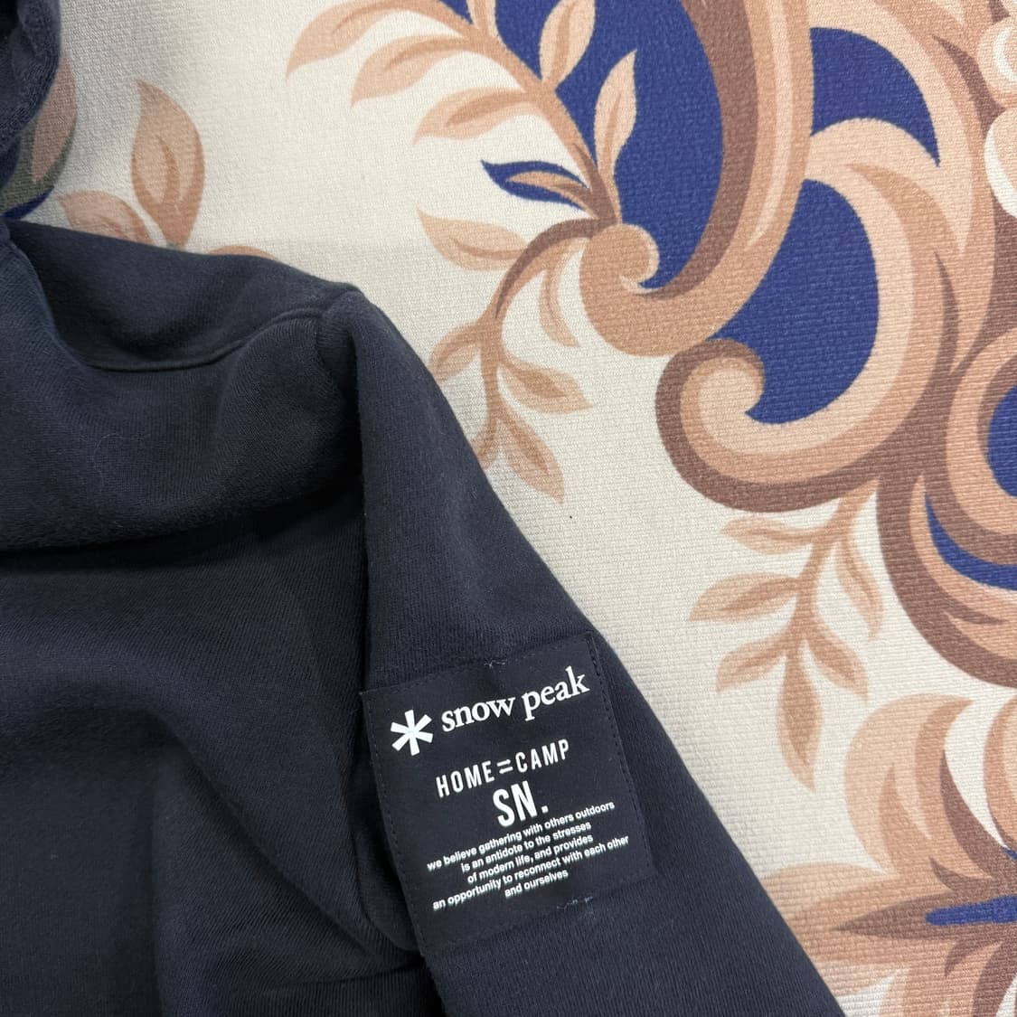 (M)스노우 피크 Snowpeak 베이직로고 후드티셔츠(블랙) 상품이미지3